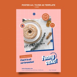 下午茶蛋糕宣传海报传单设计