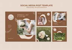 婚礼照片排版展示PSD模板设计
