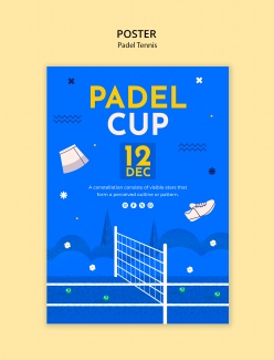 卡通插画风格网球运动宣传海报设计