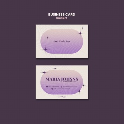 紫色晕染风格商务名片PSD模板
