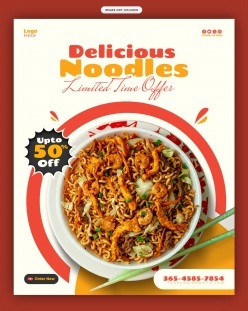 美味面食折扣海报设计源文件