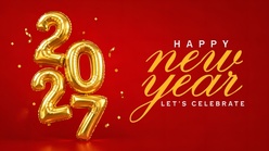 2027年新年主题海报PSD源文件