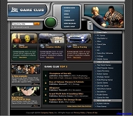 游戏俱乐部网站模板
