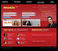 流行音乐网页模板