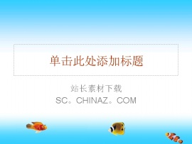 漂亮的热带鱼PPT模板