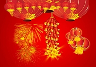 PSD新年灯笼模板下载