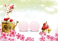 卡通相框psd模板下载