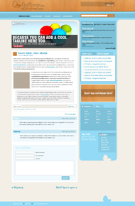 淡蓝wordpress博客模板下载