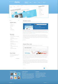 蓝色经典网页模板下载