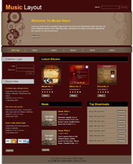 音乐css模板网页模板下载