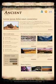 古代博客主题CSS网页模板