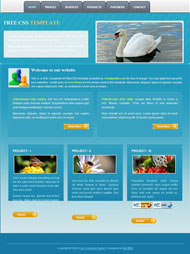 蓝颜色商务HTML网页模板