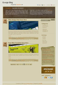 垃圾博客HTML网页模板