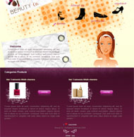 女性化妆品网页模板