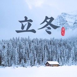 立冬二十四节气雪地实景风景
