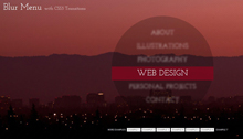 CSS3菜单模糊变换效果