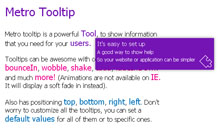 jQuery Metro Tooltip插件