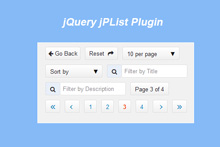 jQuery分页排序插件jPList