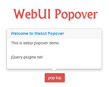 jquery弹出悬浮插件webui-popover