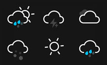 CSS3实现带动画的天气图标代码