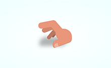 纯CSS3手指打手势动画特效