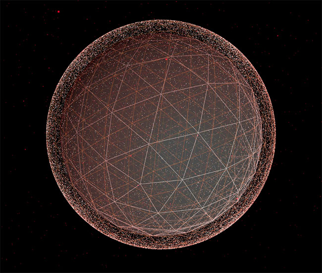 HTML5网状结构地球旋转动画