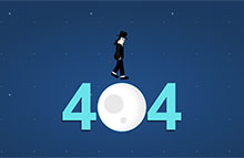 月球行走404页面特效