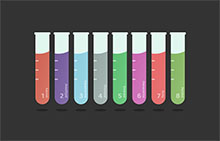 试管容器液体流动CSS3特效