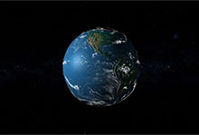 JS网页版3D地球旋转特效