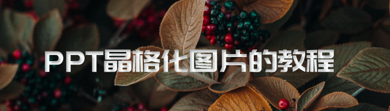 PPT怎么将图片晶格化