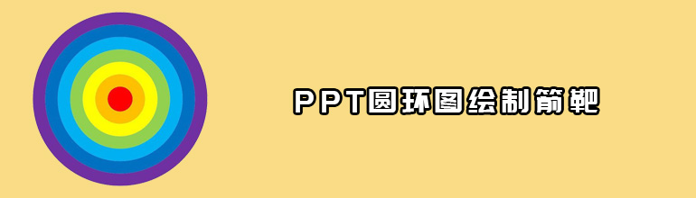 利用PPT的圆环图绘制出箭靶效果