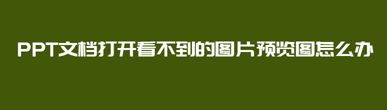 PPT文档打开看不到图片预览怎么办