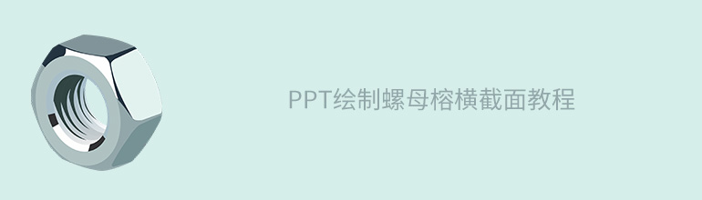 PPT绘制螺母榕横截面教程