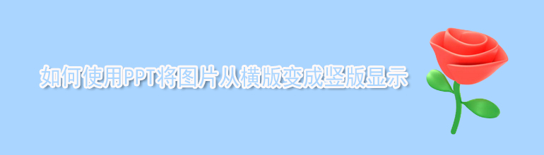 如何使用PPT将图片从横版变成竖版显示