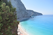 希腊蓝色海岸沙滩图片