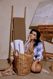 性感欧美画室风格美女模特人体艺术图片