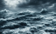 乌云密布海上风暴图片
