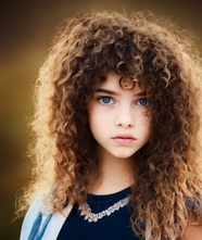 小女孩可爱泡面卷发型图片