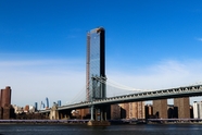 曼哈顿布鲁克林大桥建筑摄影图片