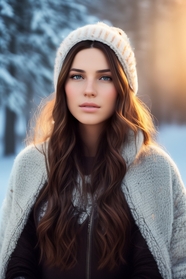 冬季气质俄罗斯美女图片