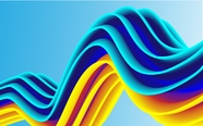高清3D曲线波浪艺术背景图片