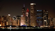 芝加哥城市夜景图片