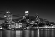 伦敦黑白城市夜景摄影图片