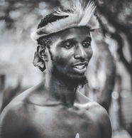 非洲黑人黑白肖像摄影图片