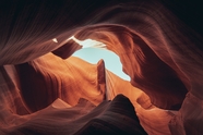 羚羊峡谷漩涡形状岩石摄影图片