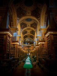 欧式建筑风格图书馆内景摄影图片