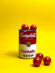 番茄罐头浓汤摄影图片