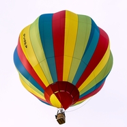 高空彩色热气球摄影图片