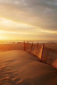 日暮黄昏海边沙滩摄影图片