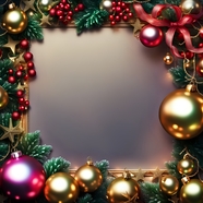圣诞节装饰框摄影图片